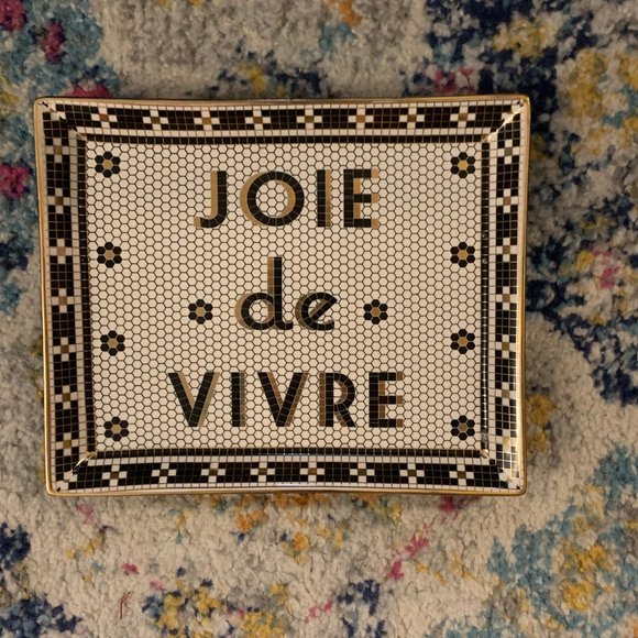 Anthropologie Black and Gold Decorative Tray - Picture 3 of 5